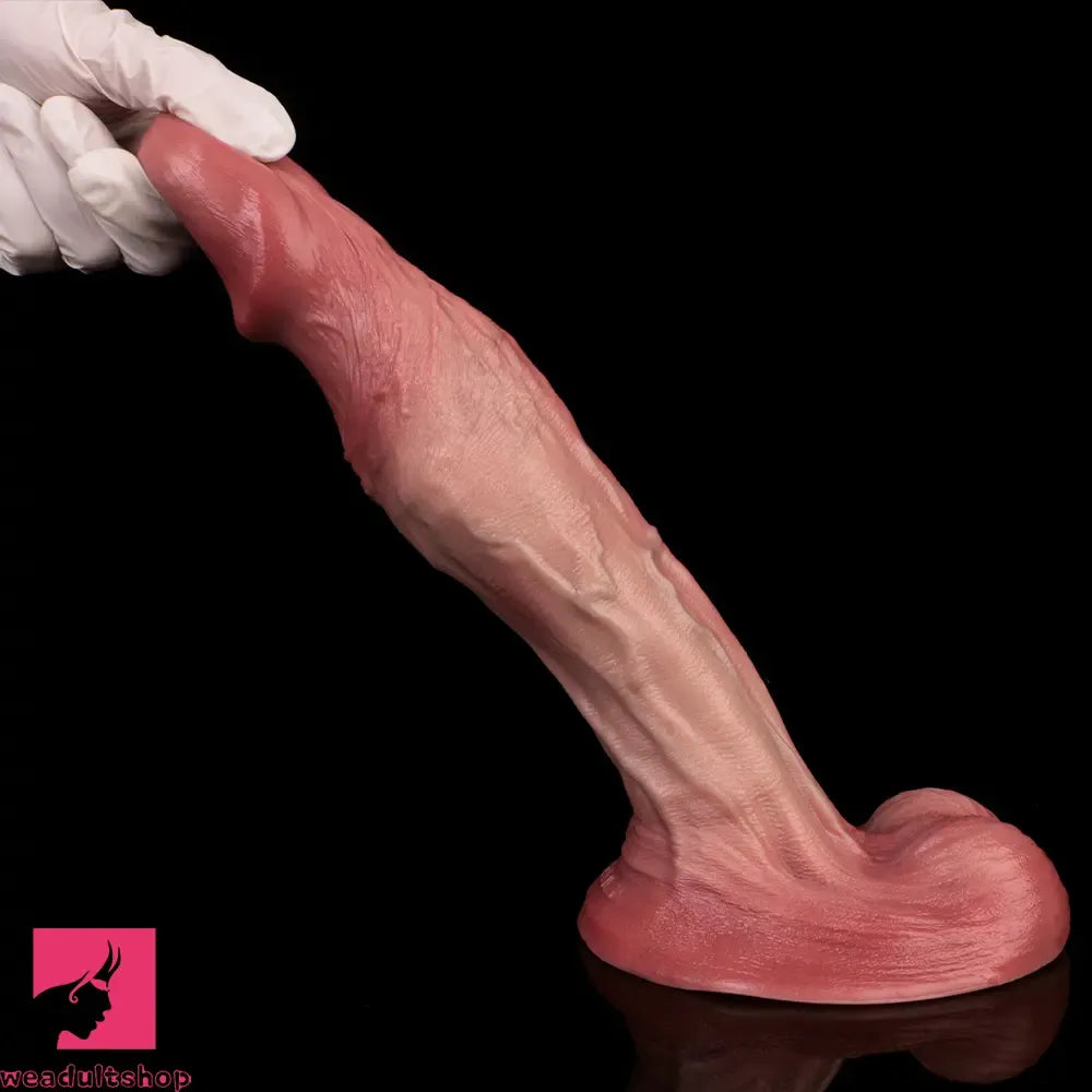 8.86in Double-layer Liquid Silicone Skin-like Soft Dildo Adult Toy Women