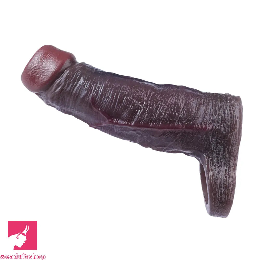 5.9in Platinum Silicone Thicken Delayed Penis Sleeve For Hollow-out Design