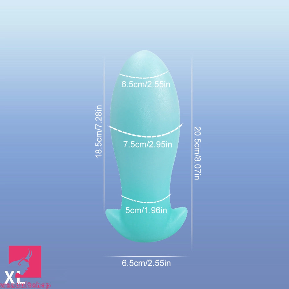 4.52in-8.66in Luminous Soft Luminous Glowing Dildo Prostate Anal Plug