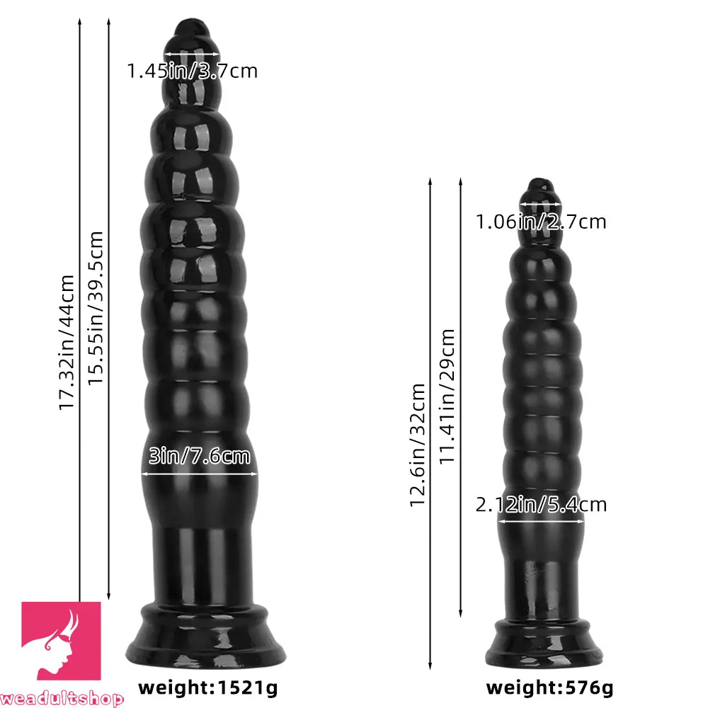 12.6in 17.32in PVC Super Long Large Thick Anal Plug Dildo Torture Cock