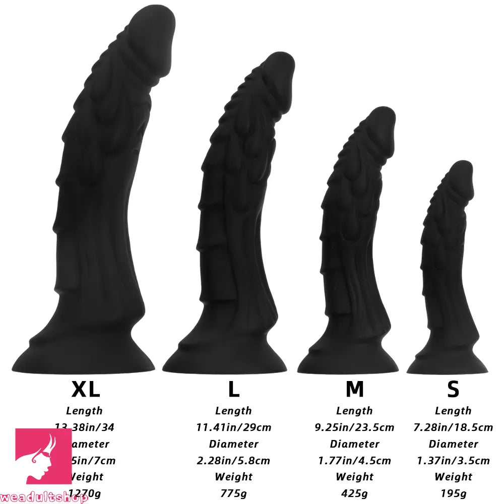 7.28in 9.25in 11.41in 13.38in Dragon Monster Fantasy Soft Silicone Dildo