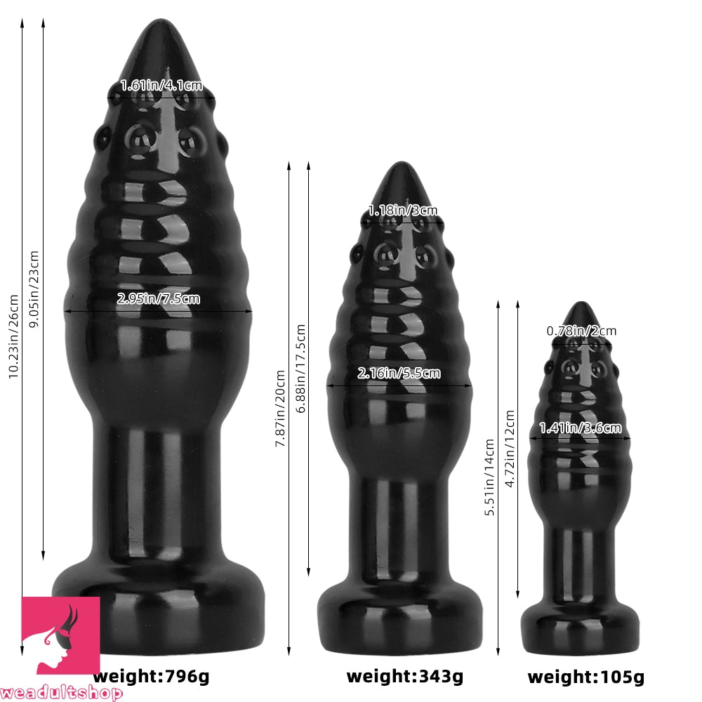 5.51in 7.87in 10.23in Pointed Butt Plug Dildo Suction Cup Anal Love Sex Toy