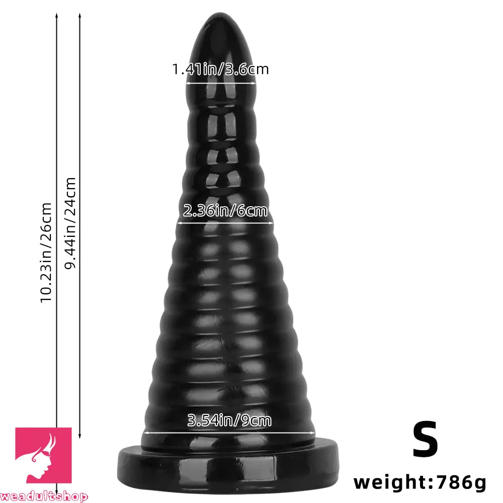 10.23in 14.56in Large Thread PVC Pagoda Thick Large Anal Plug Cock Dildo