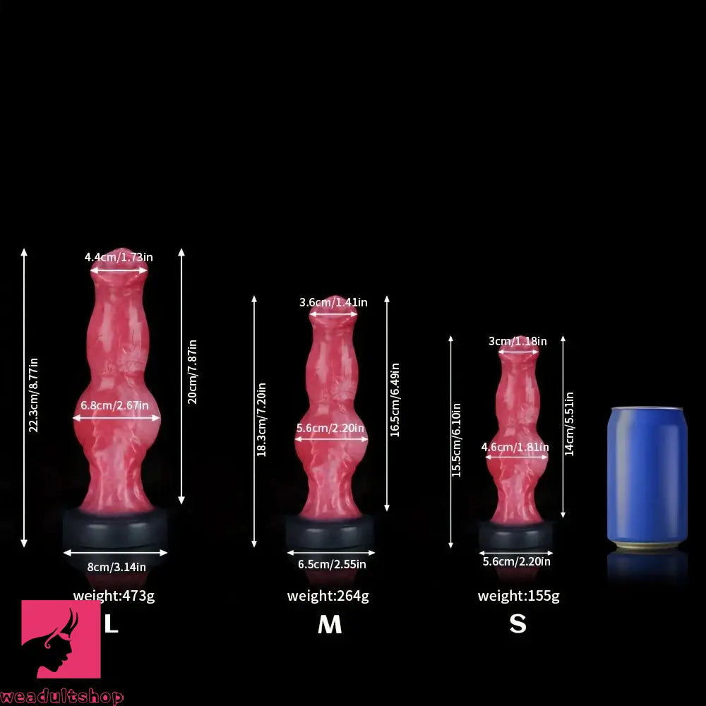 6.1in 7.2in 8.77in Realistic Monster Dildo Liquid Silicone Knot Hands-Free