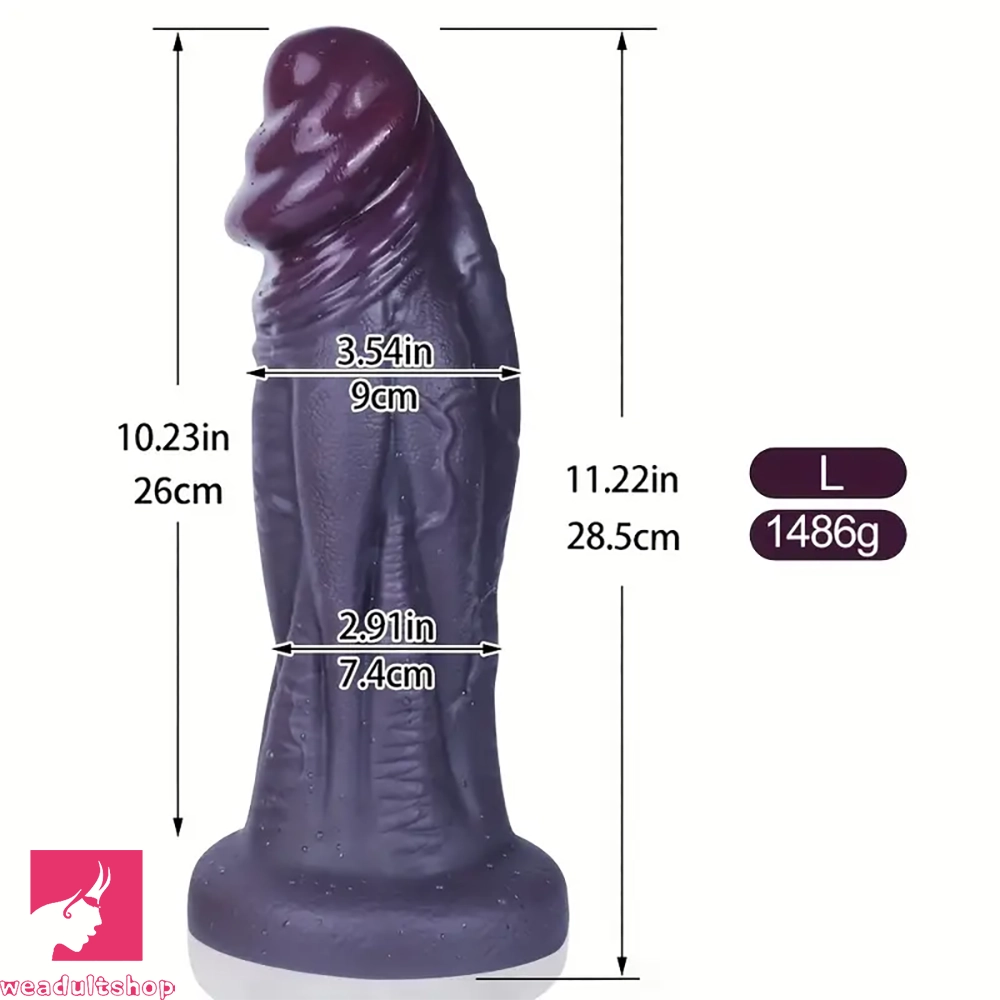 8.5in 10.23in 11.22in Big Ebony Penis With Realistic Dilation Thick Dildo