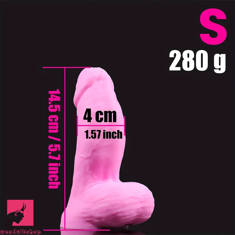 5.7in 7.68in 9.45in Three Sizes Thickened Lifelike Silicone Real Uncut Dildo