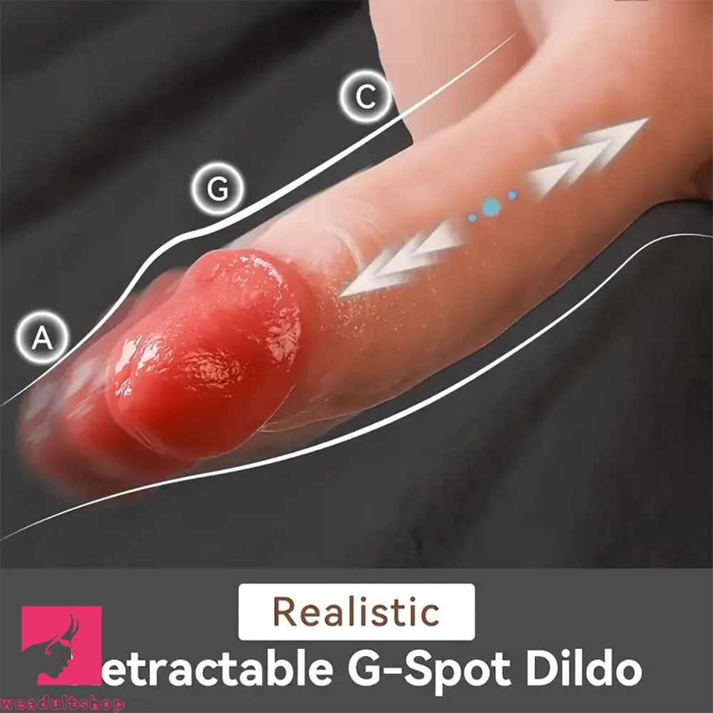 6.69in Lifelike Soft Silicone Thrusting Vibrating Dildo With Penis Sex Torso