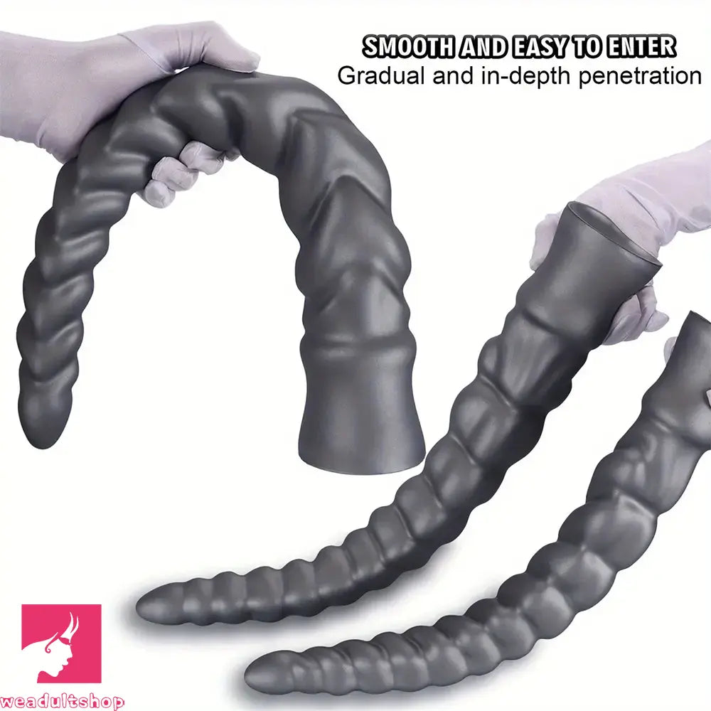 13.77in 15.74in 17.71in 19.68in Long Screw Anal Whip Huge Clit Soft Dildo