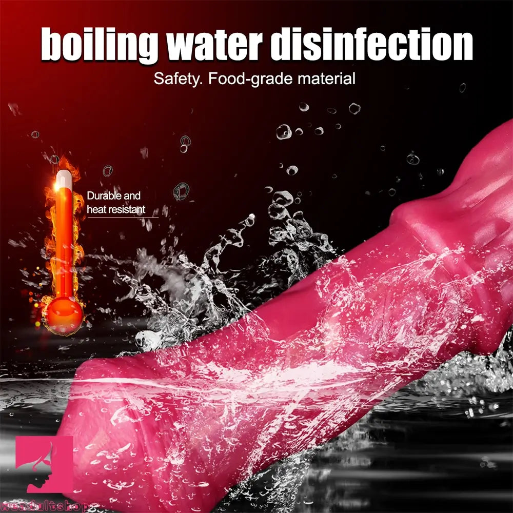 10in Horse Knot Silicone Soft Big Ejaculating Dildo G-Spot Stimulato Cock