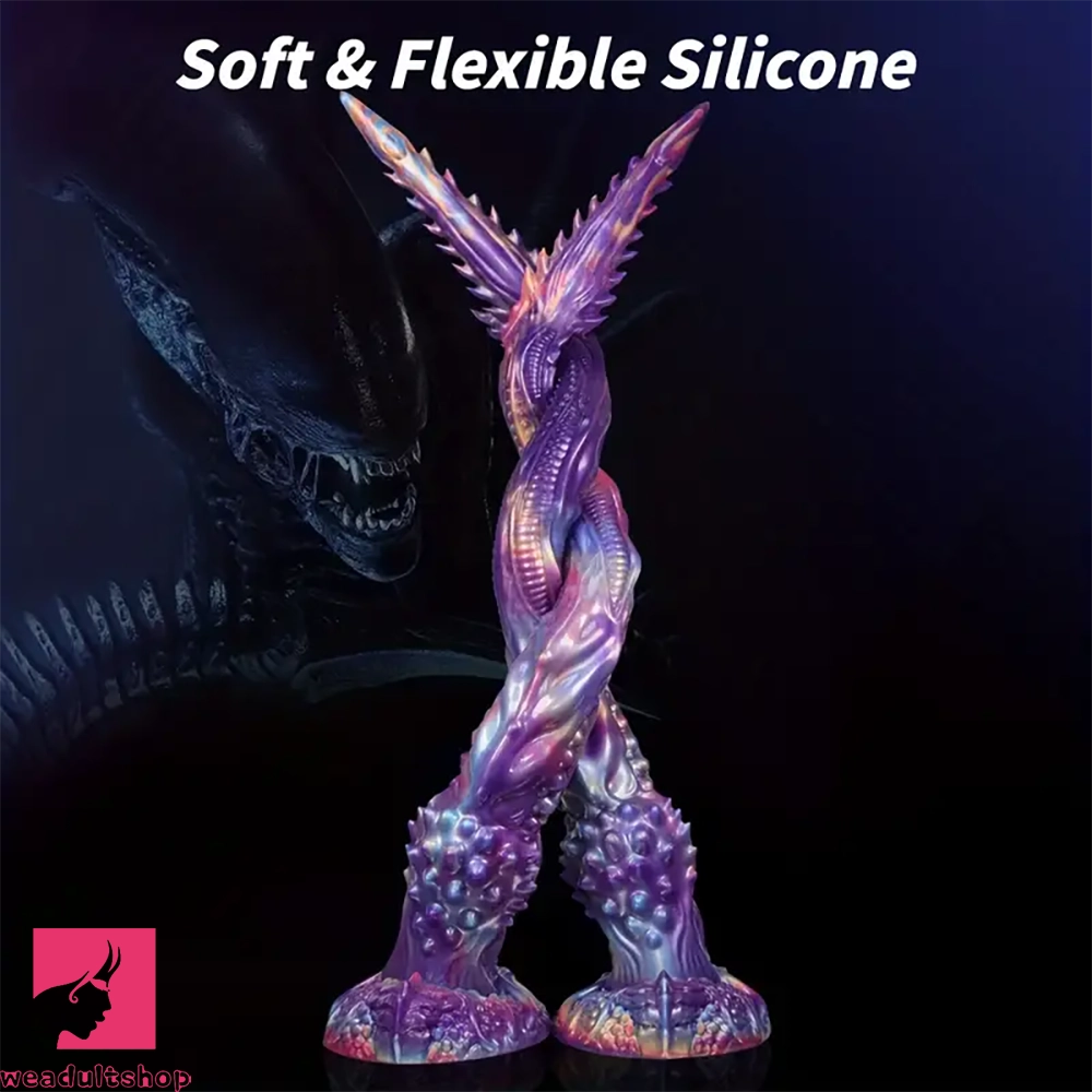 21.25in Ultra Long Deep Anal Wolf Fang Monster Spiked Soft Cock Dildo