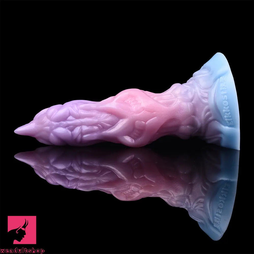 7.08in Odd Silicone Soft Squeeze Inflatable Alien Cock Dildo Self-Retreative