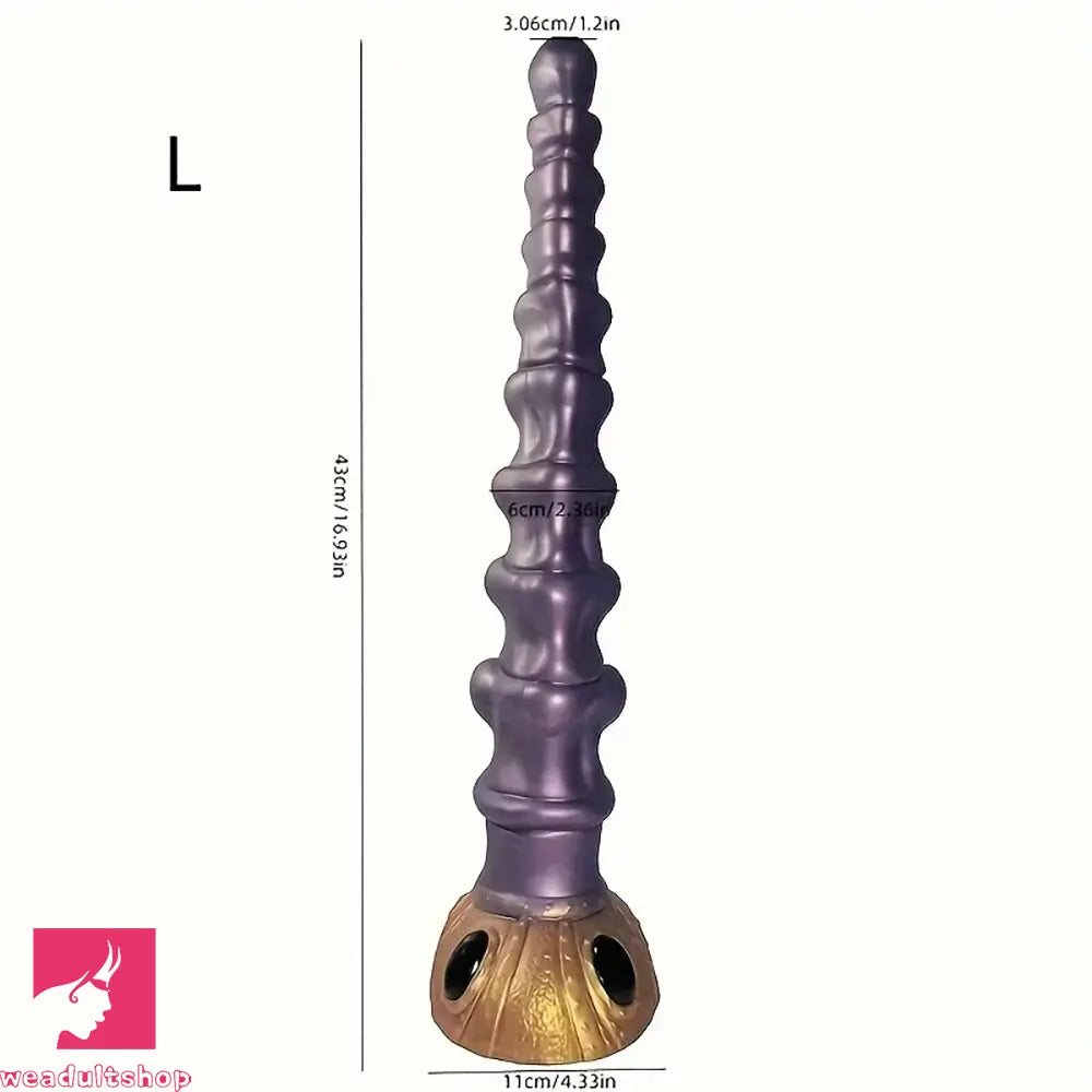 16.93in Liquid Silicone Extra Long Keel Anal Plug Adult Huge Odd Dildo
