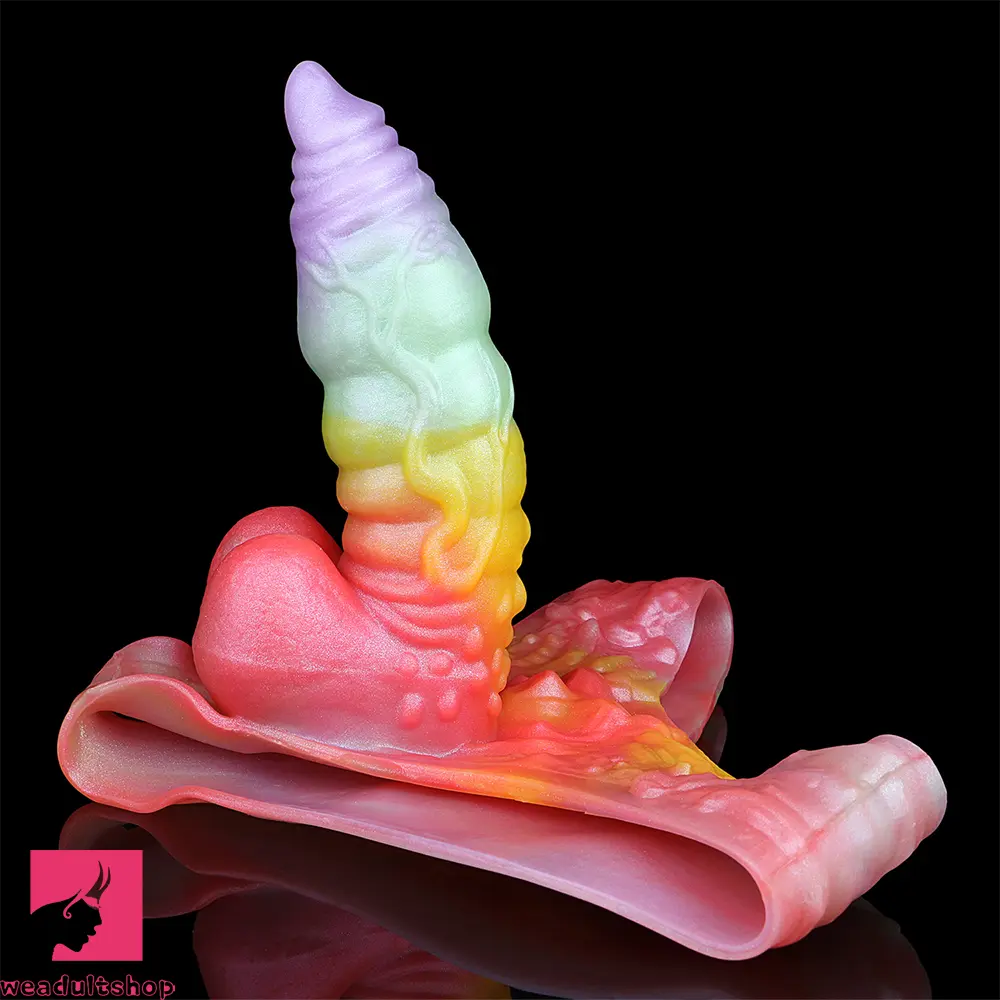 9.92in Sheath Strap on Dildo Silicone Monster Creature Cock Big Cock Dildo
