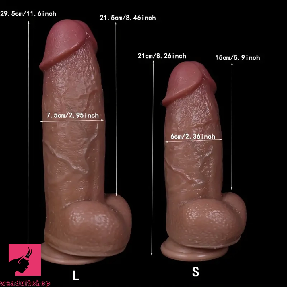 8.26in 11.6in Realistic Large Soft Silicone Dildo Thick Wide Adult Toy