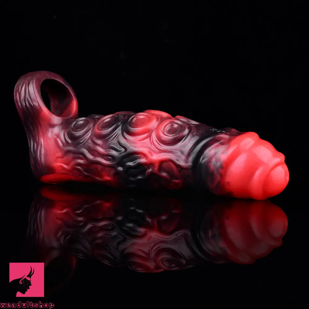 5.98in 7.09in Silicone Tentacle Sleeve Knot Vibrating Hollow Female Dildo