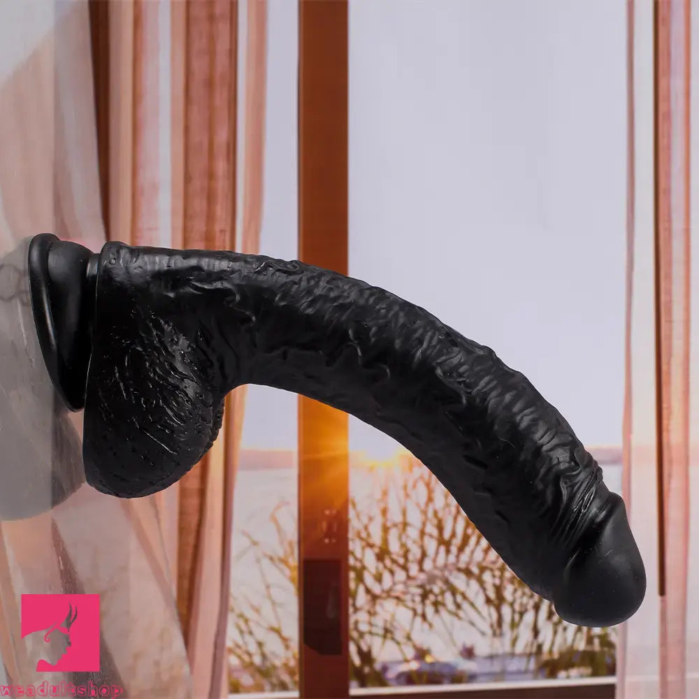 9.84in PVC Curved Big Anal Adult Sex Toy Real Lifelike Love Dildo