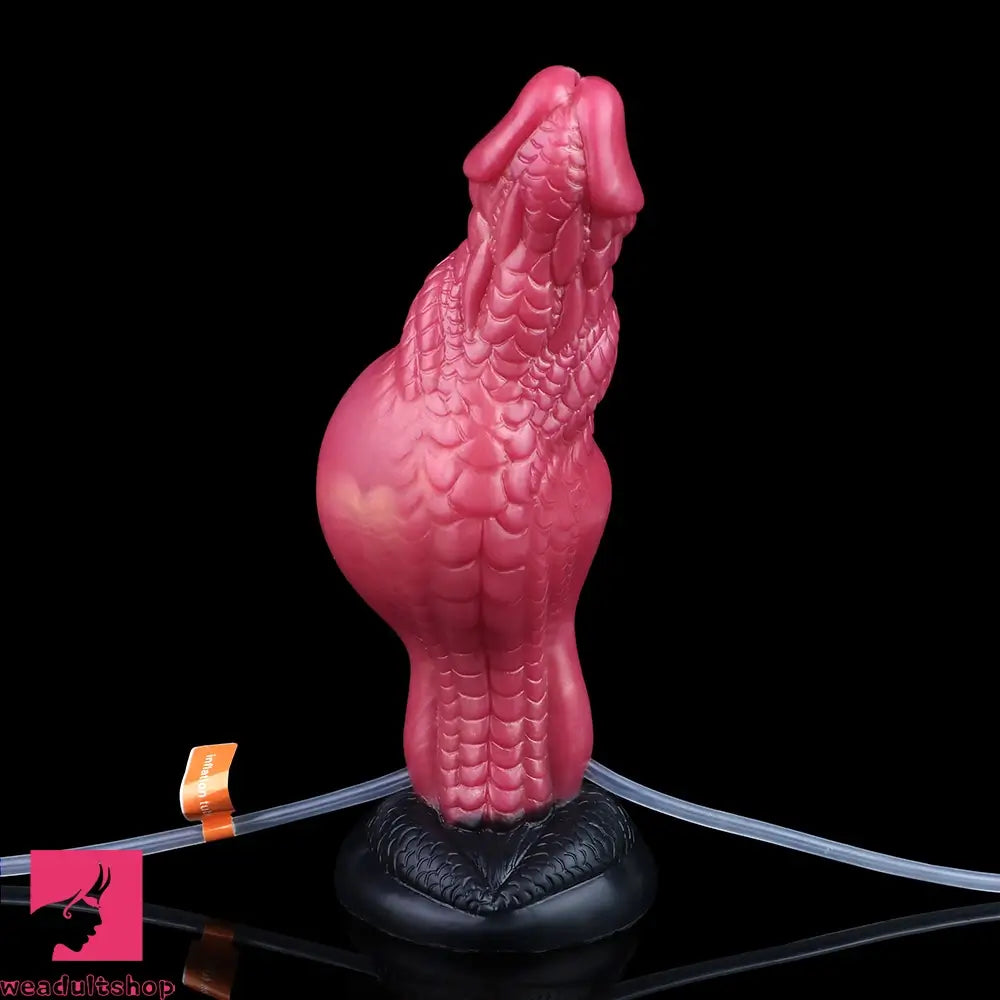 8.26in Dragon Ejaculating Inflatable Silicone Soft Animal Creature Odd Dildo