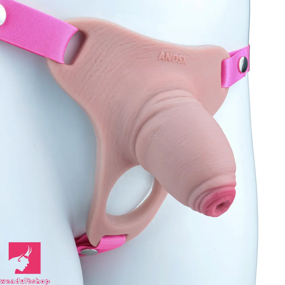 3.54in Strap on Chastity Dildo Wearable Realistic Cock Cage For Men Dilator