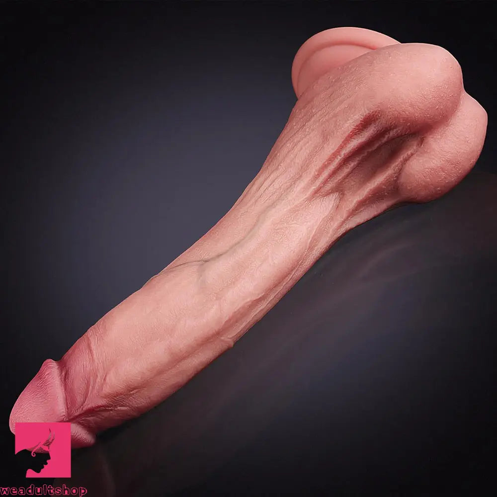 8.07in Realistic Silicone Penis Simulator Soft Fleshy Texture Anal Dildo