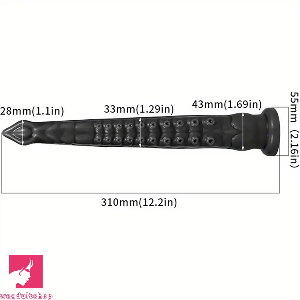 12.2in Big Butt Plug Tentacle Monster Anal Dildo For Clit Dilation Training