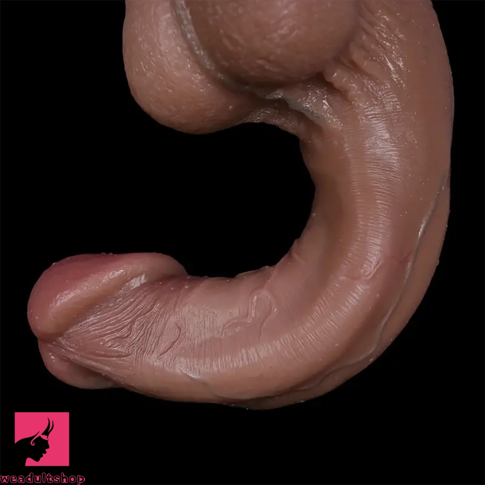 8.26in 11in Realistic Big Cock Double-Layer Veins Plump Silicone Dildo