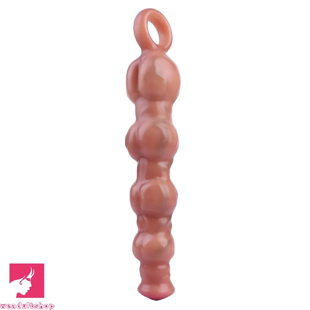 10.5in Big Vibrating Silicone Pulling Beads G Spot Horse Dildo With 3 Motors