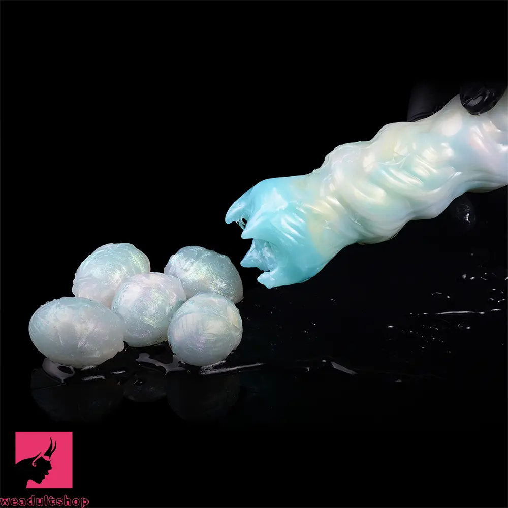 8.18in Soft Fleshy Texture Big Odd Ovipositor Egg Laying Inflatable Dildo