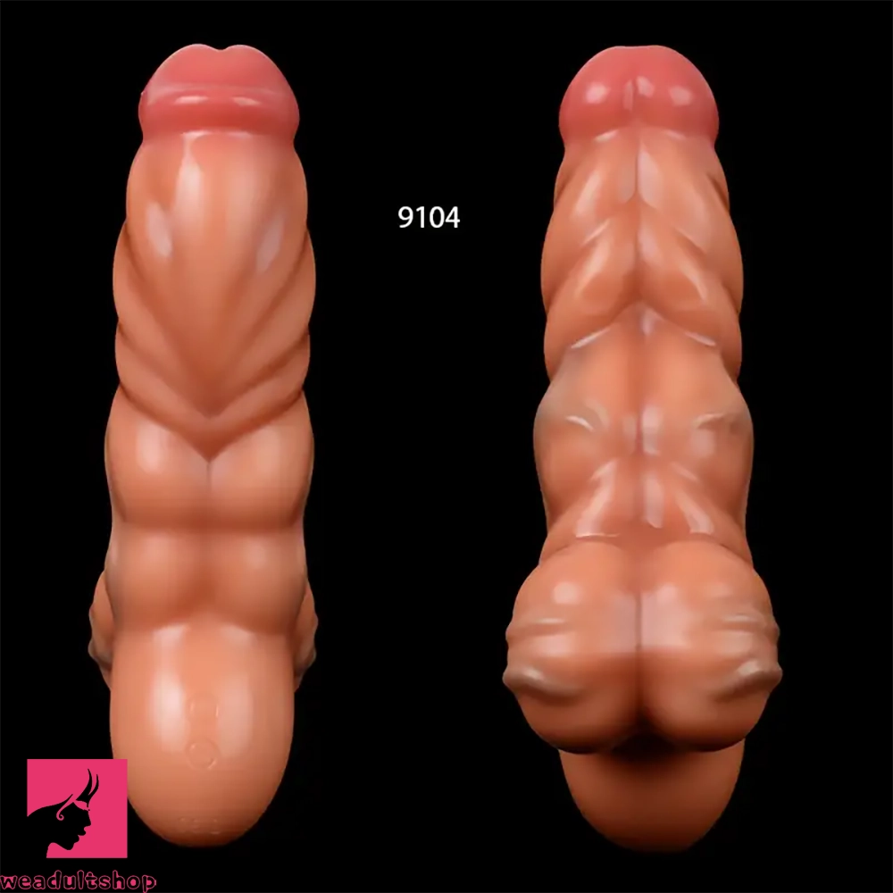 10.26in 10.59in Lifelike Odd Silicone Large Fantasy Dildo Muscle Lines