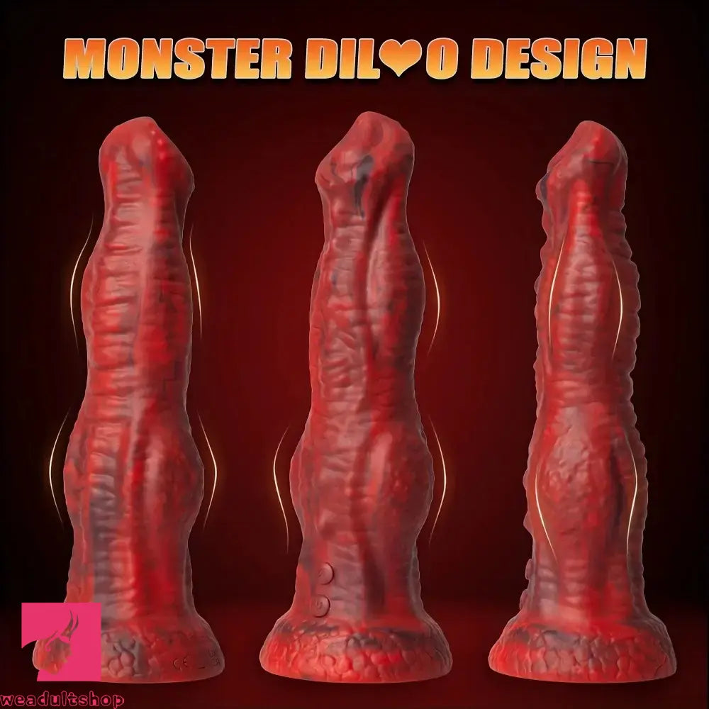 8.86in Big Monster Dildo Vibrating Thrusting Muscle Silicone Soft Dildo