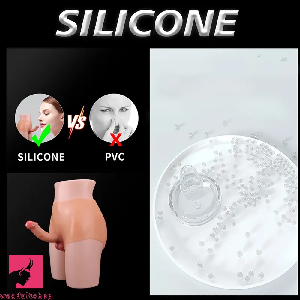 5.91in 6.69in Lesbian Strap On Dildo Soft Hollow Clit Dildo Wearable Panty