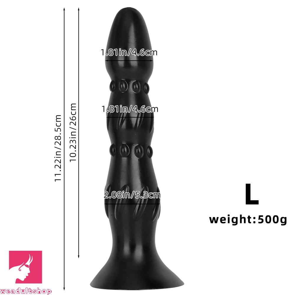 8.07in 11.22in Wearable Anal Beads Practice Dilation Big Black Cock Dildo