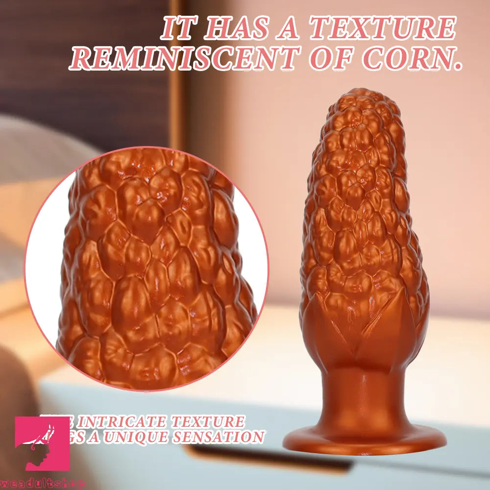 7.16in Graininess Raised Particles Reminiscent Corn Soft Butt Plug Dildo