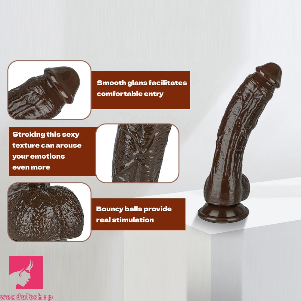 8.46in Realistic Big Dildo Skin Feeling Toy For Women Clitoral Stimulator