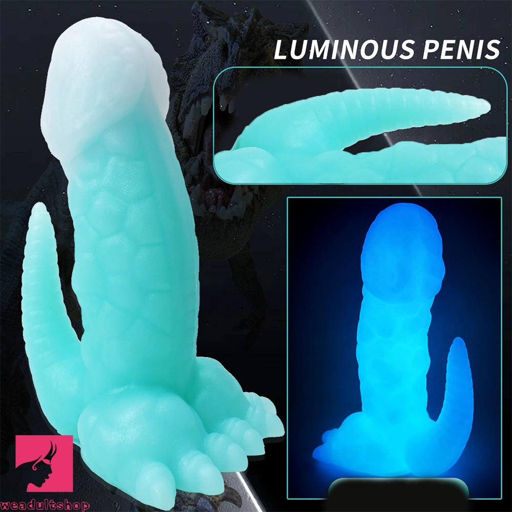 6.29in 8.46in Dinosaur Claw Luminous Dildo For Women Men Sex Prostate