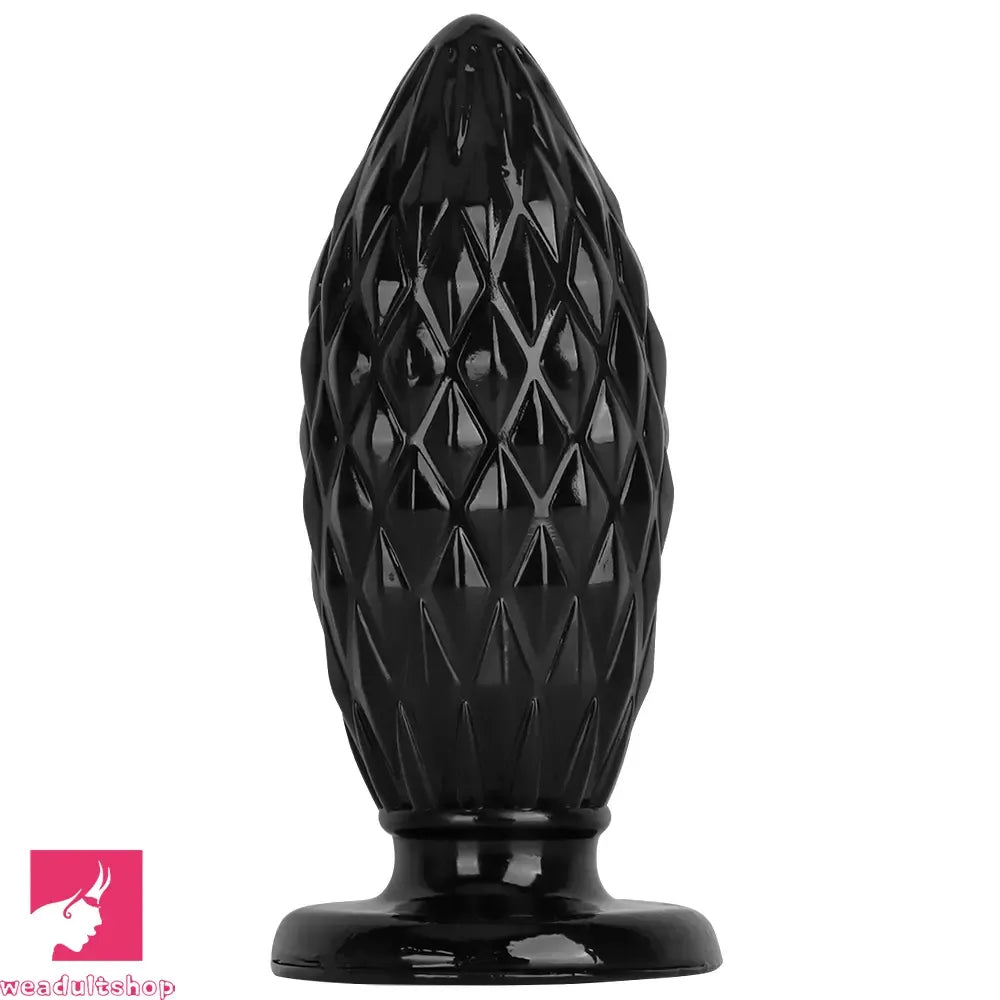 7.48in Black PVC Butt Plug Dildo For Men And Women Sexual Intimate Sex
