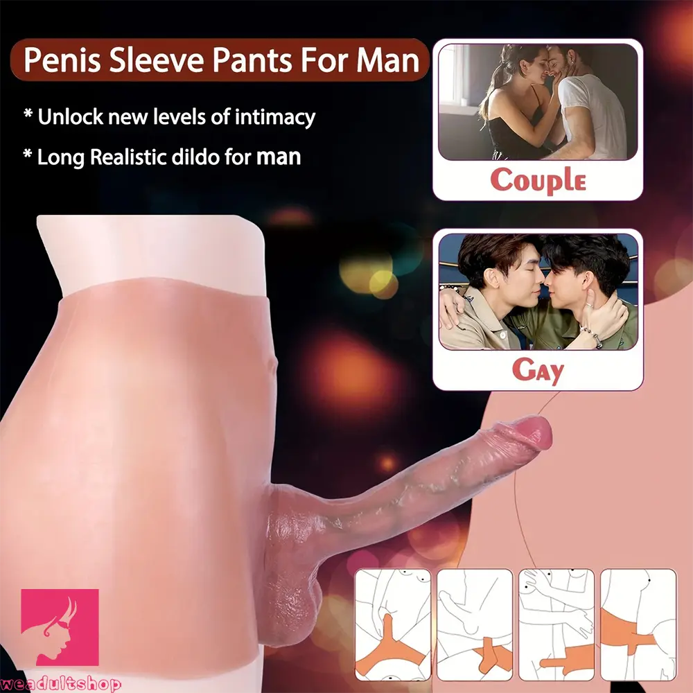 9.45in High-waisted Simulation Wearable Silicone Prostate Soft Dildo Pant