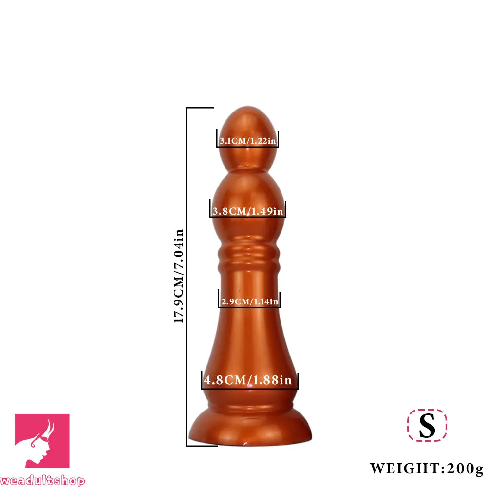 7.04in 9.84in 12.79in Chess Shape Thick Anal Plug Dildo Clitoral Love Toy