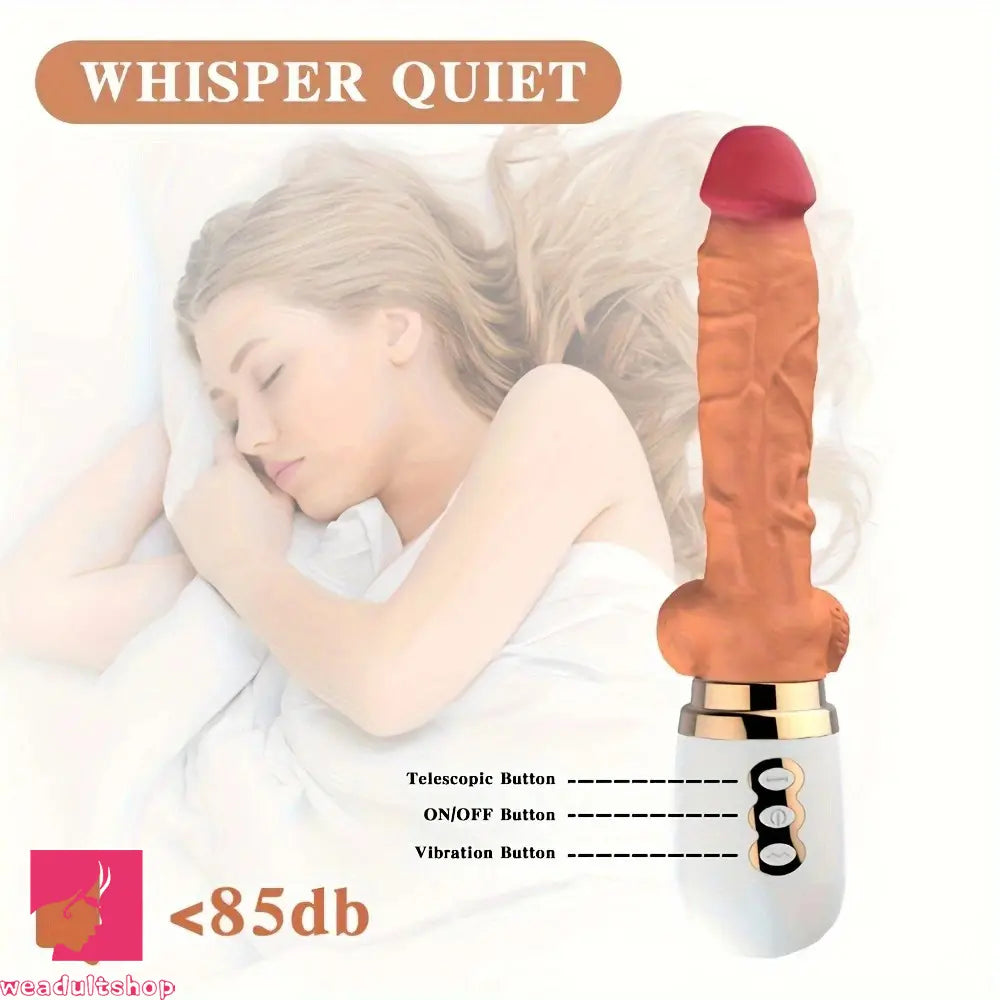 10.6in Realistic Thrusting Dildo Vibrator with Handle Sucker Fuck Machine