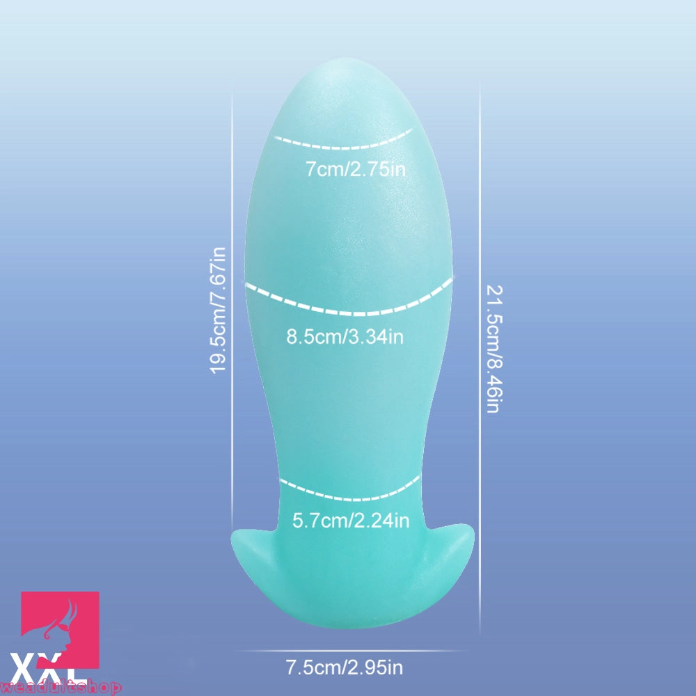 4.52in-8.66in Luminous Soft Luminous Glowing Dildo Prostate Anal Plug