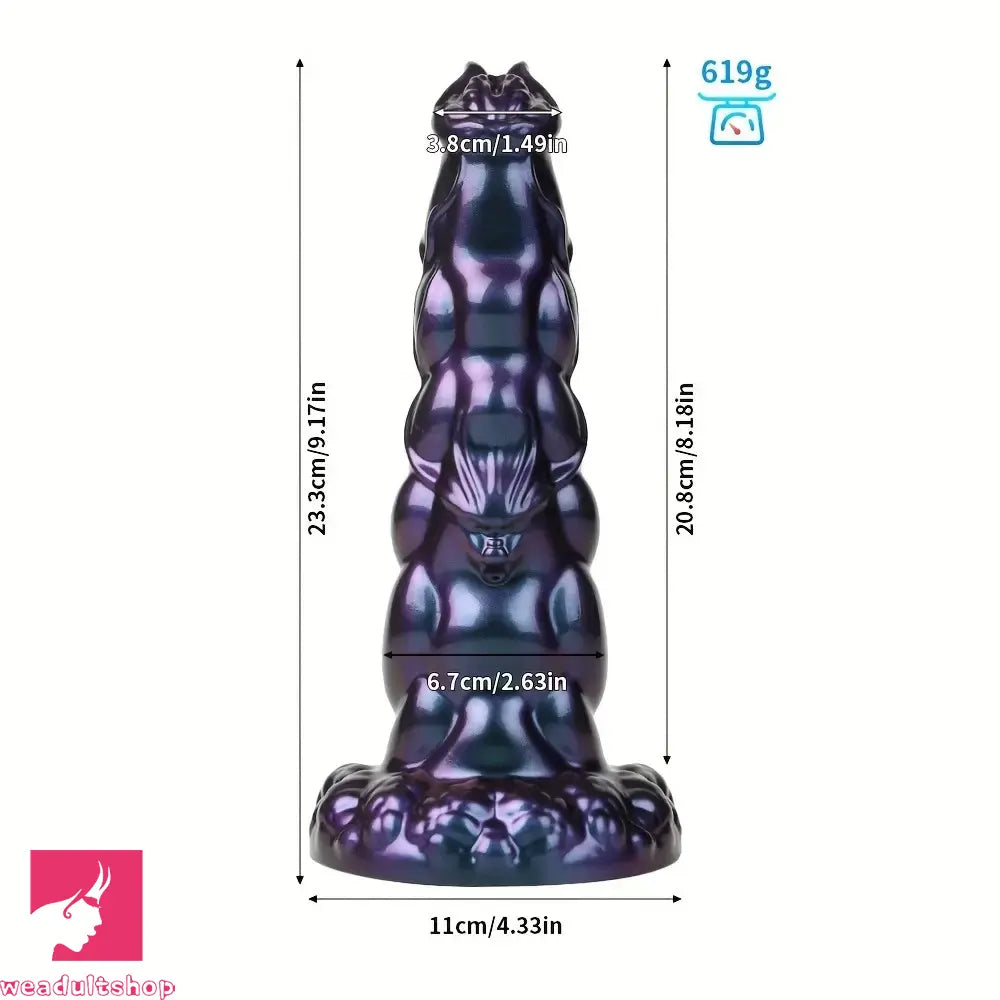 7.95in 9.17in 10.62in 12.75in 14.79in Monster Huge Silicone Stuffed Dildo