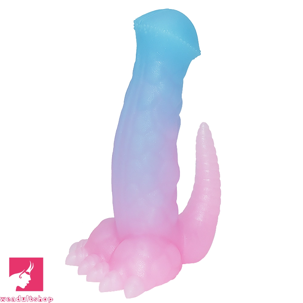 6.69in 9.44in Horse Dinosaur Luminous Monster Soft Dildo For Prostate