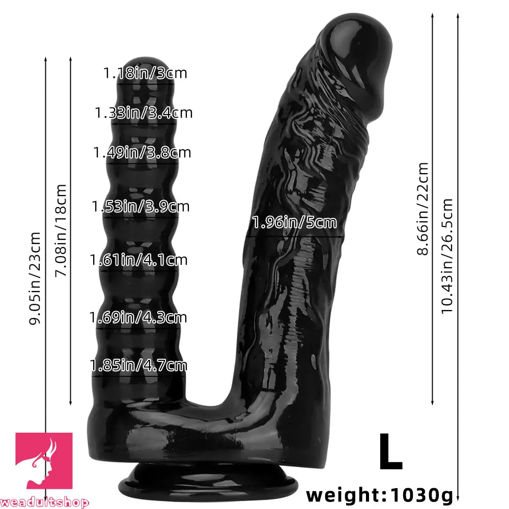 7.87in 10.43in PVC Double Headed Dildo Masturbator With Simulated Toy