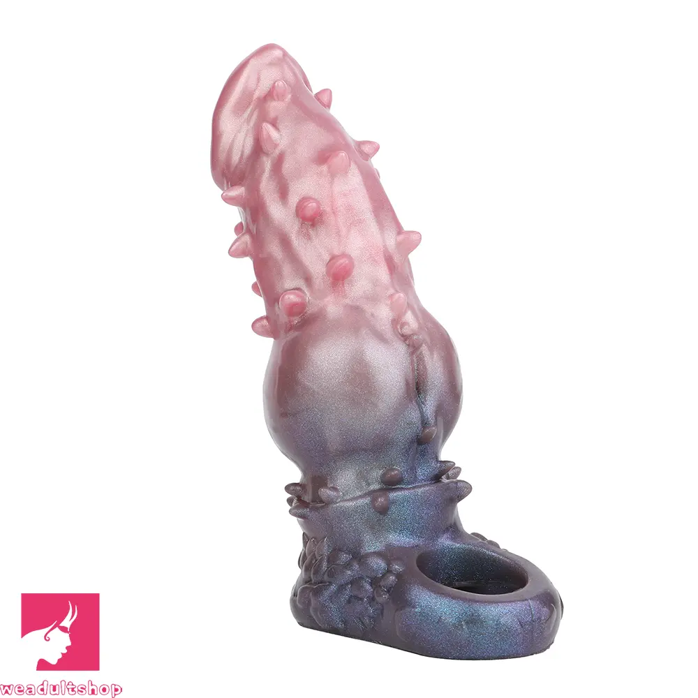 7.48in Spiked Fantasy Penis Sleeve With Cock Ring Dildo For Intimation