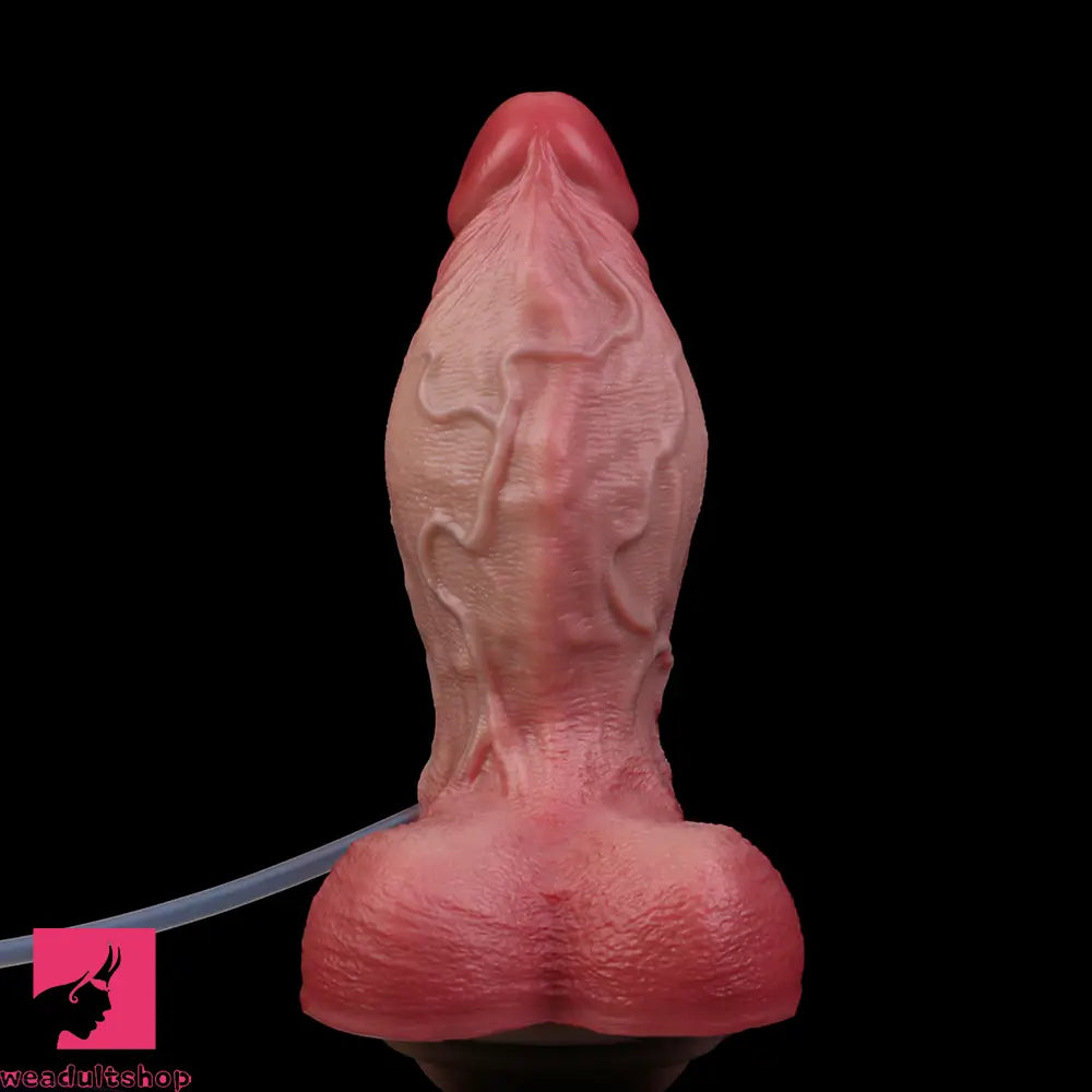 6.5in Liquid Thick Cock Real Silicone Double Layer Realistic Cumming Dildo