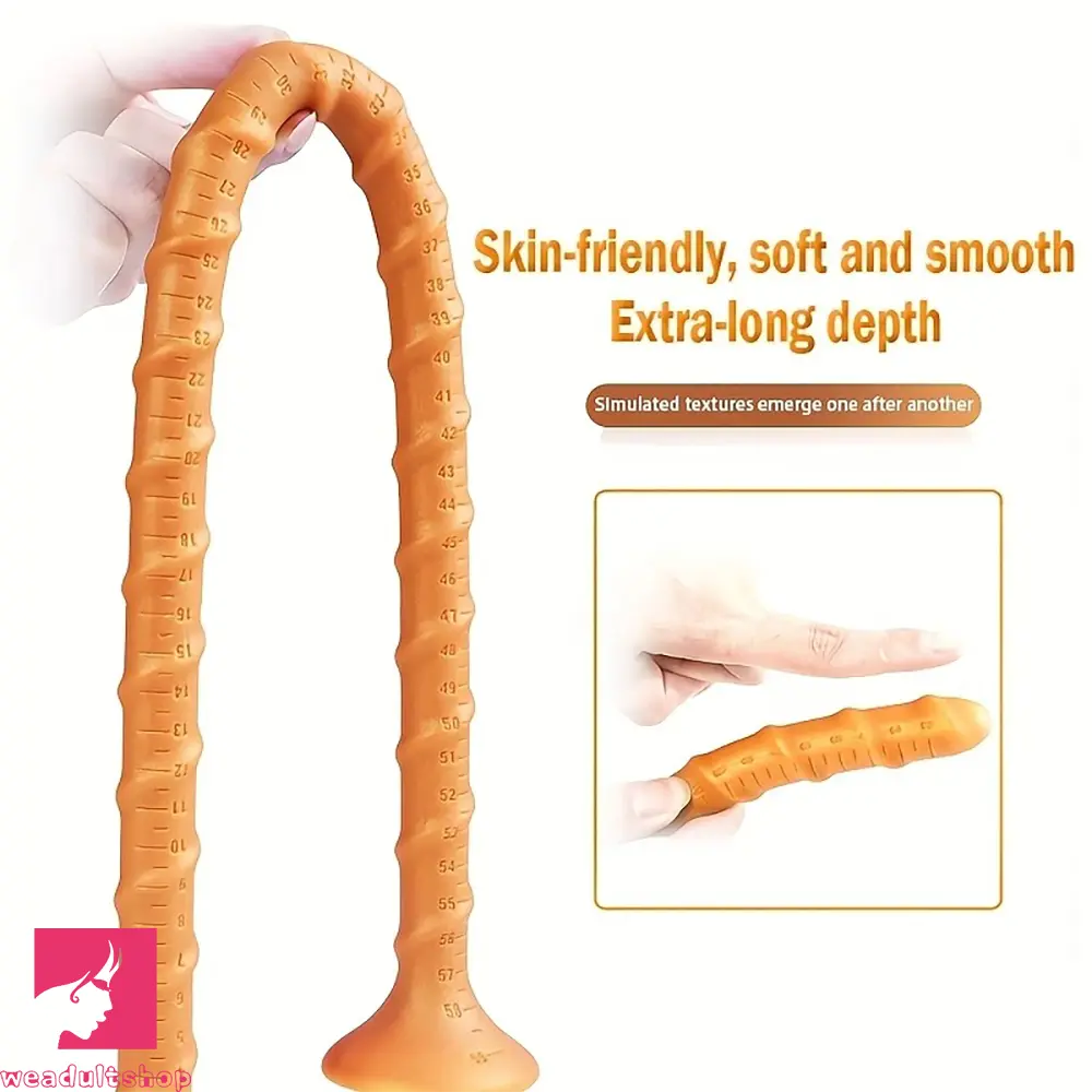 15.78in 19.28in 23.42in Extra-Long Silicone Male G Spot Dildo With Scale