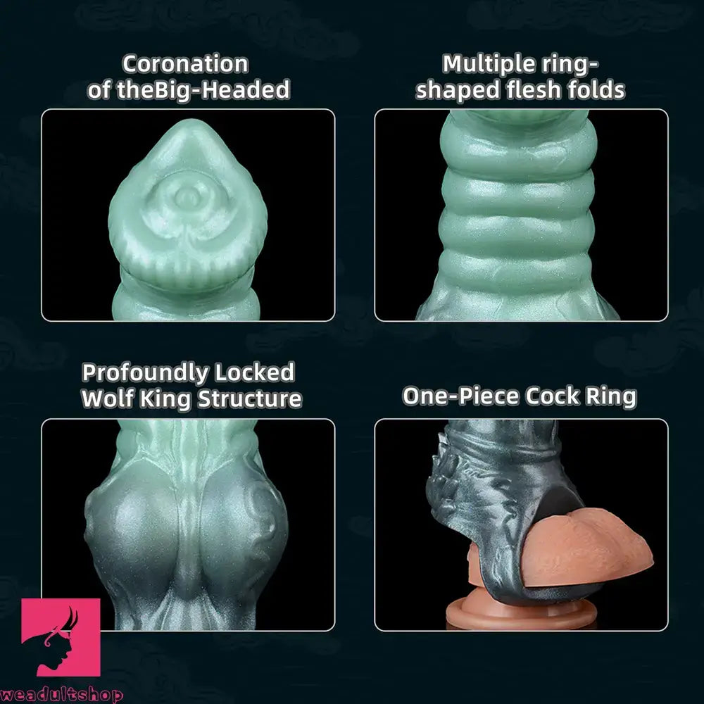 8.58in Wolf Animal Knot Hollow Penis Sleeve Dildo Cock Enlargement Sleeve