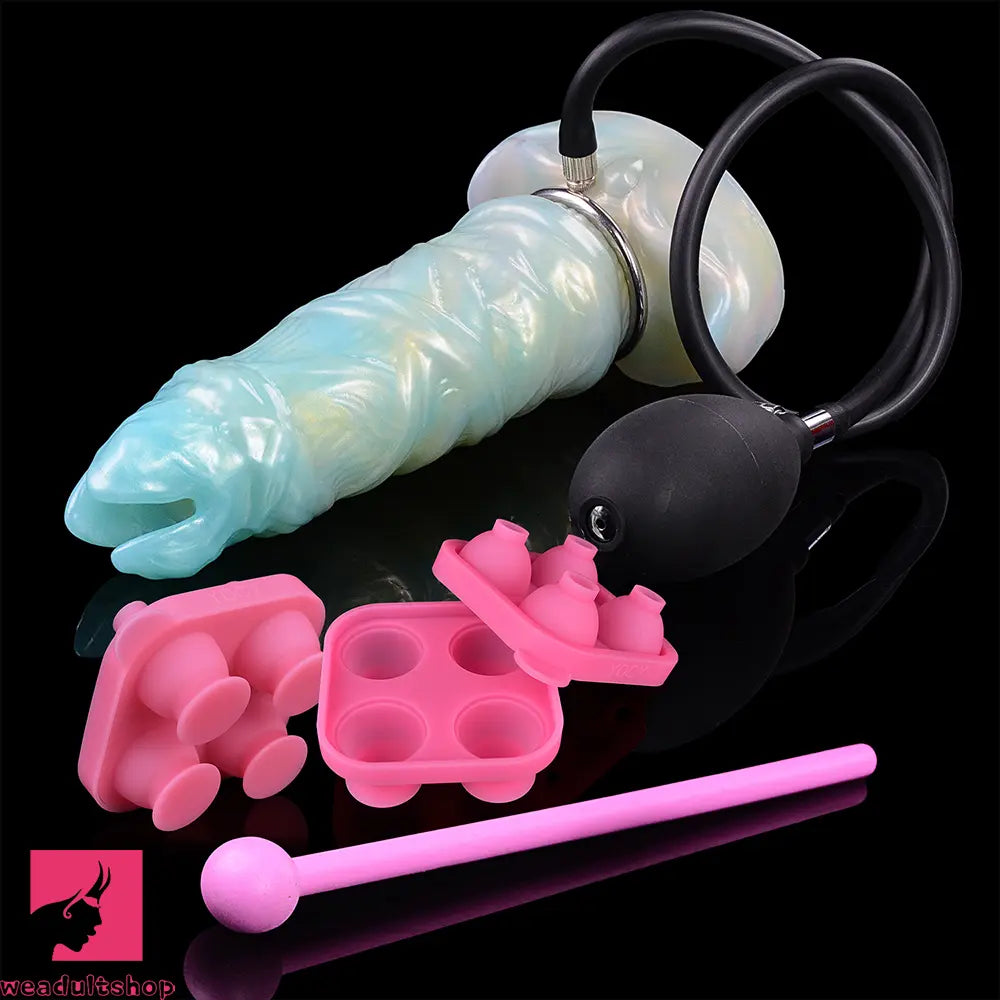 8.14in Ovipositor Egg Laying Inflatable Dildo For Cock Sex Performance