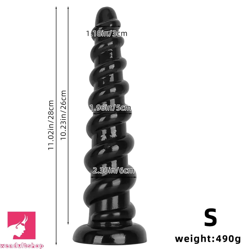 11.02in 13.18in Spiral PVC Big Anal Plug Dildo Adult Sex Toy For Sex Love
