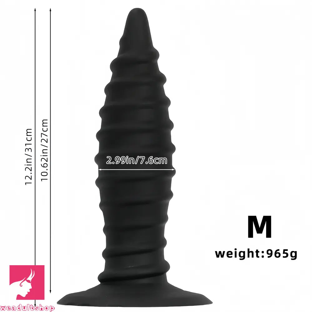 10.23in 12.2in 14.17in Extra Large Long Silicone Tip Anal Plug Penis Dildo