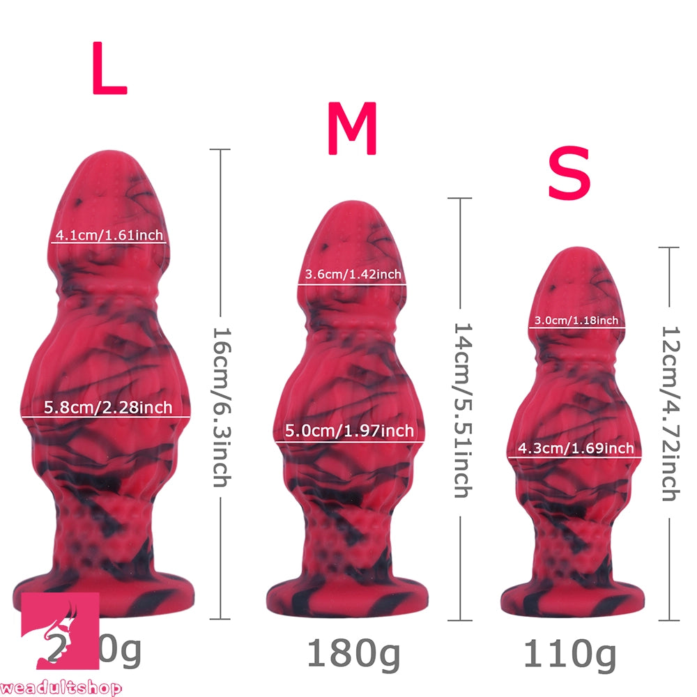 4.72in 5.51in 6.3in Silicone Fantasy Soft Anal Plug Dildo For Vaginal Massager